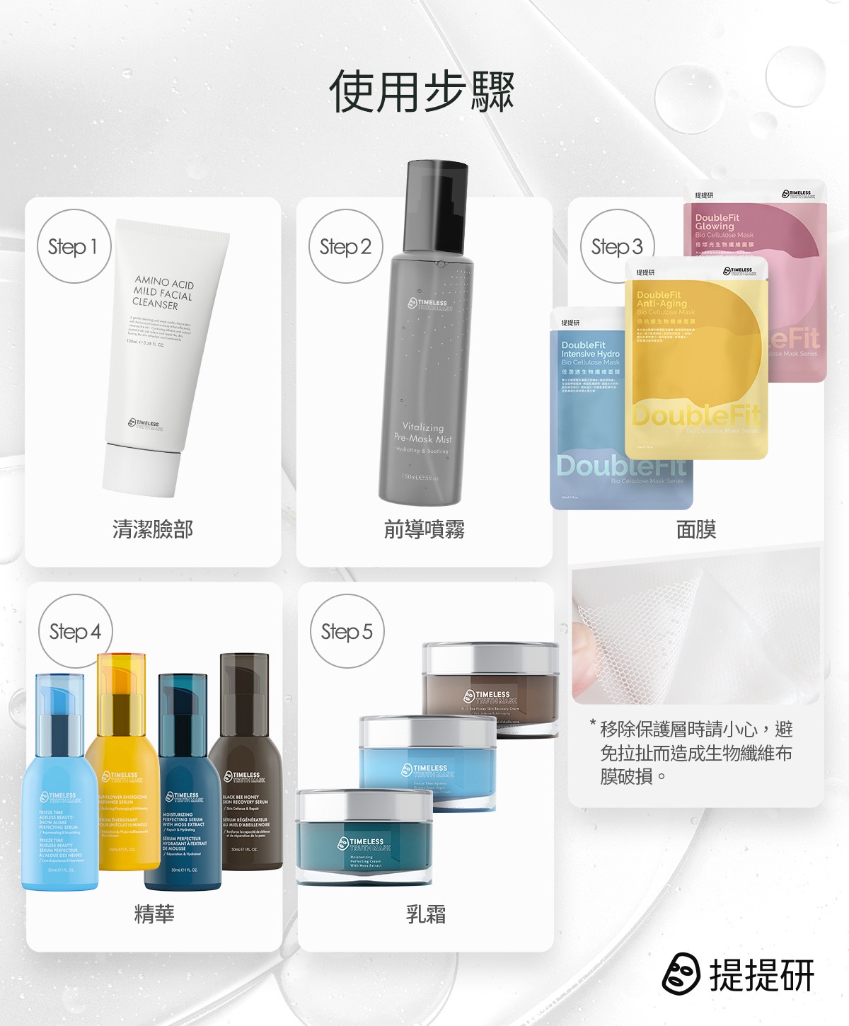 倍抗痕DoubleFit生物纖維面膜3入盒